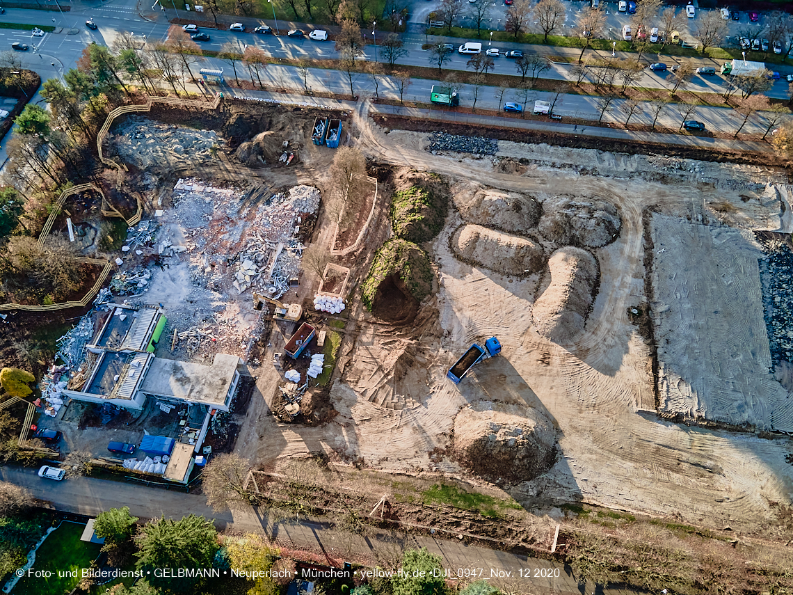 12.11.2020 - Baustelle der neuen Grundschule am Karl-Marx-Ring in Neuperlach